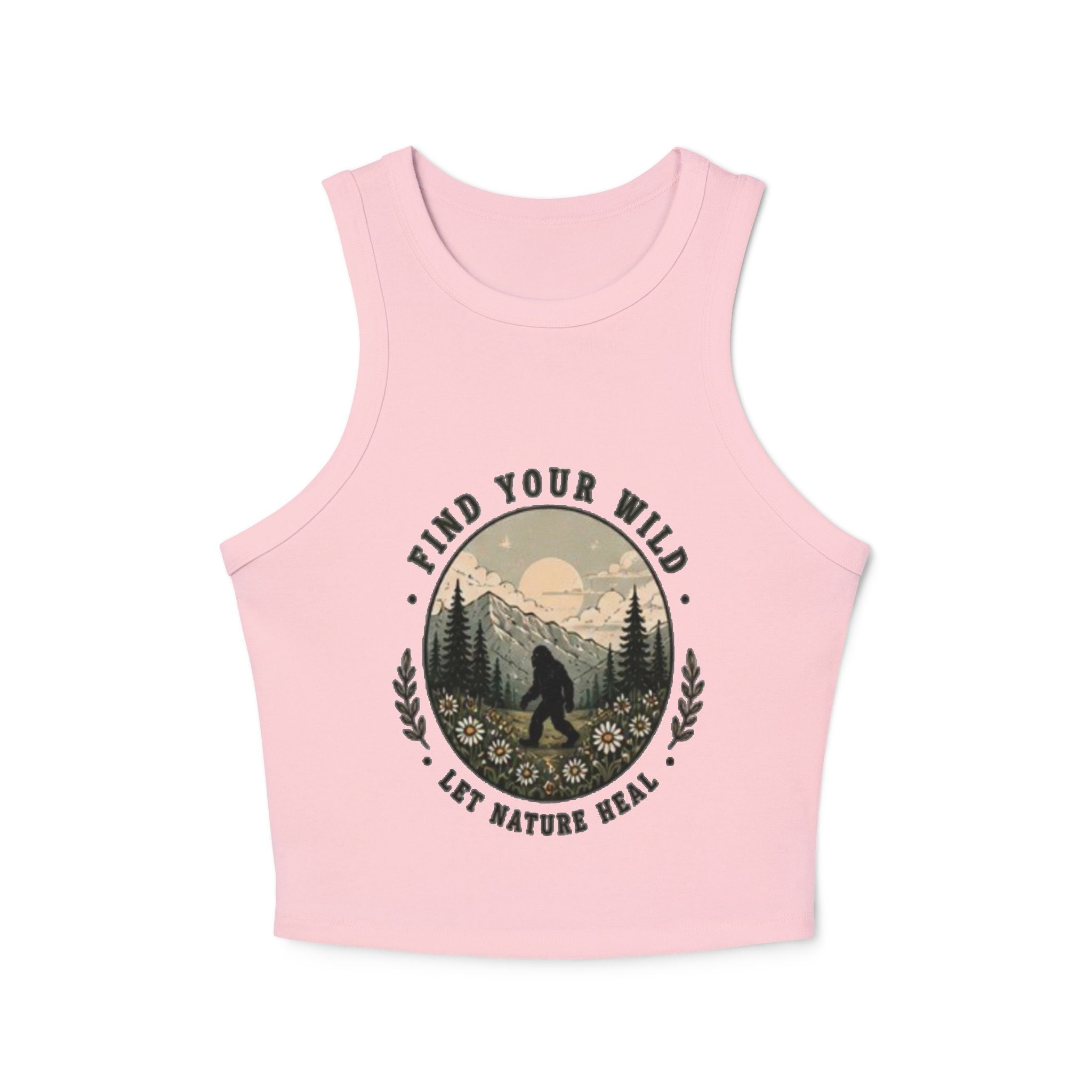 Find Your Wild Racer Tank | "Let Nature Heal" Womens Crop Tank