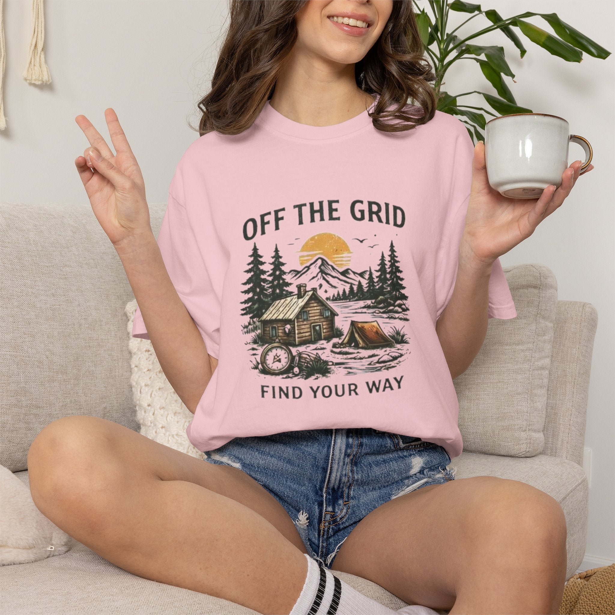 Off The Grid | Find Your Way Camping T-Shirt
