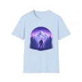 Bigfoot Mountain Sunset T-Shirt | Retro Purple Wilderness Adventure Tee