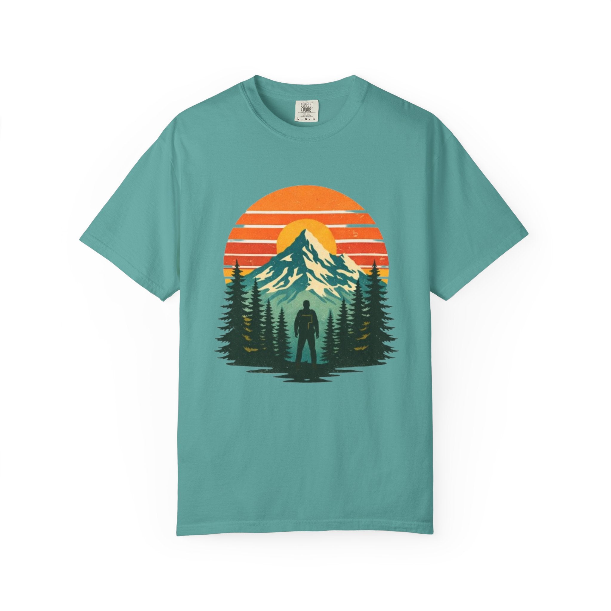 Retro Mountainscape Hiker T-Shirt