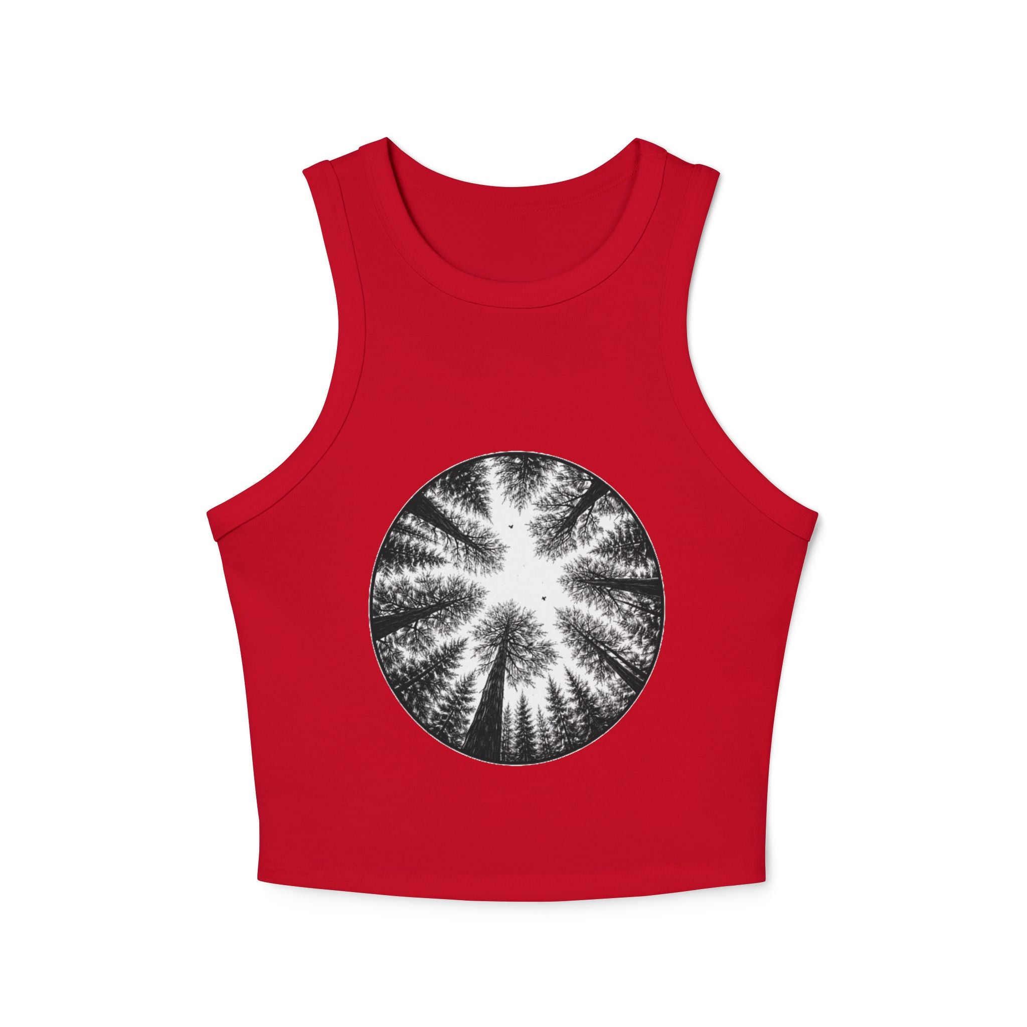 Racer Tank Top | Forest Canopy Circle Illustration