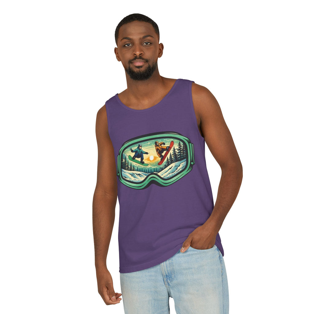 Snowboarding Mountain Goggles Tank Top