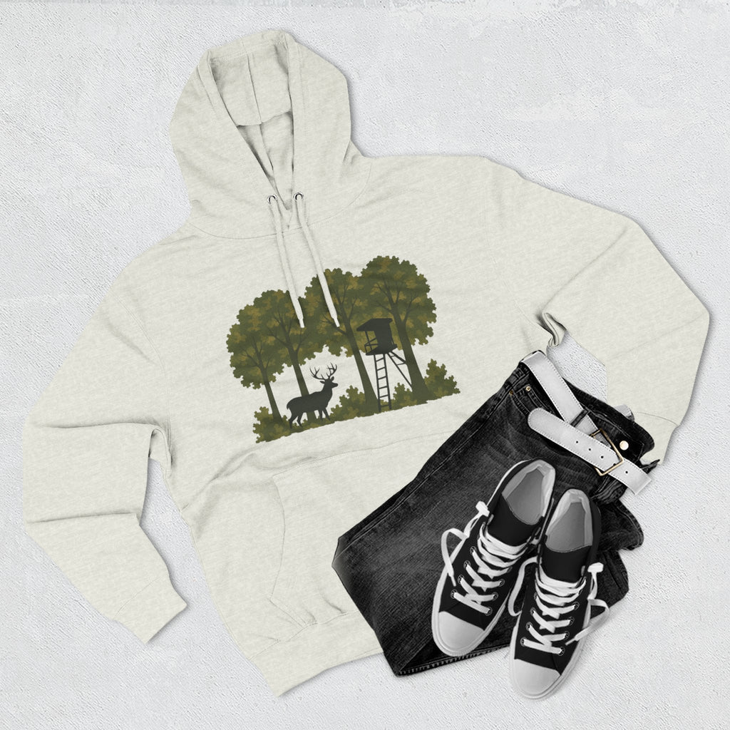 Deer Stand Forest Hoodie | Hunting Lodge Woodland Sweatshirt