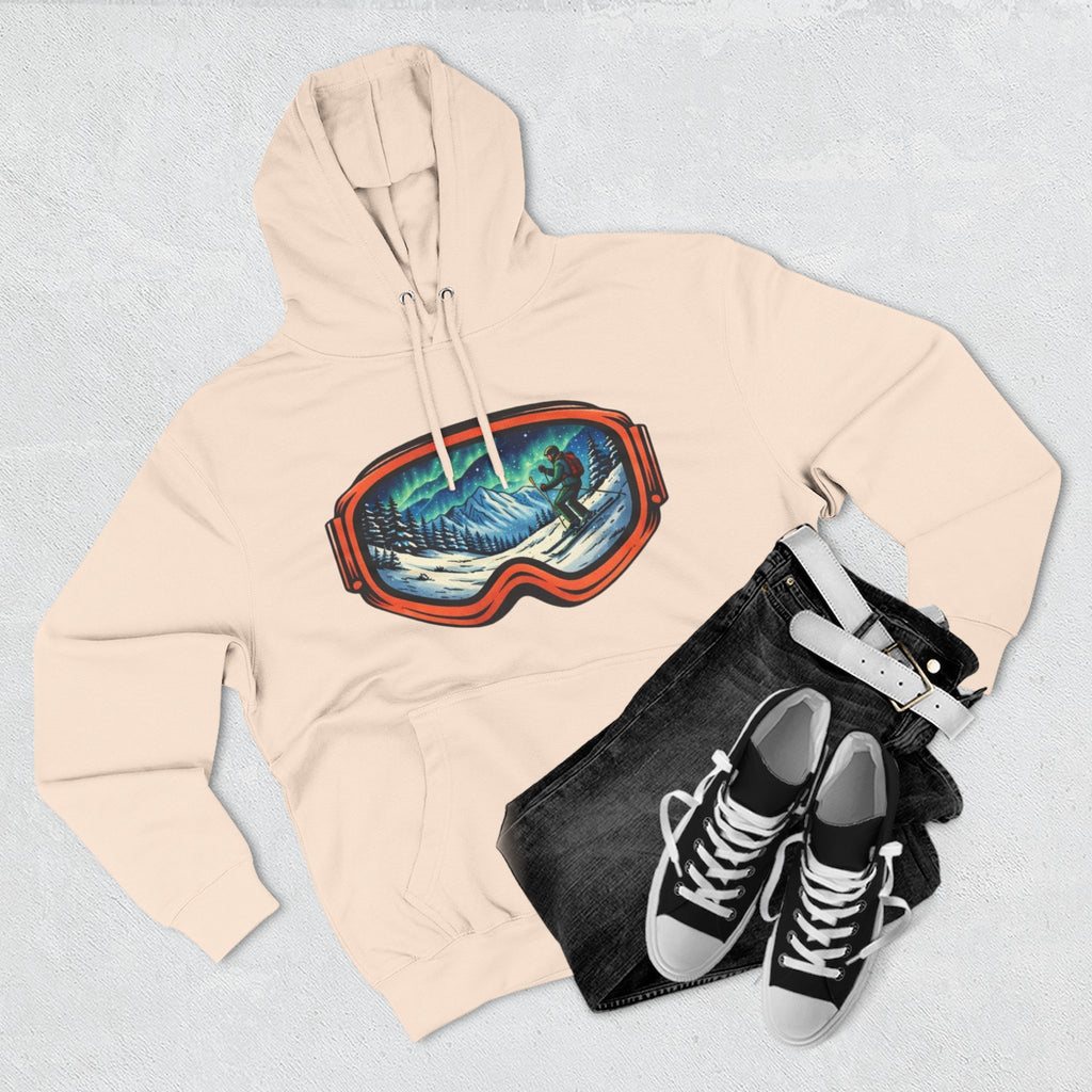 Ski Snowboard Goggles Graphic Hoodie — Mountain Rider Winter Pullover