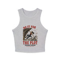 Do It For The Plot Racer Tank Top | Vintage Climber Graphic