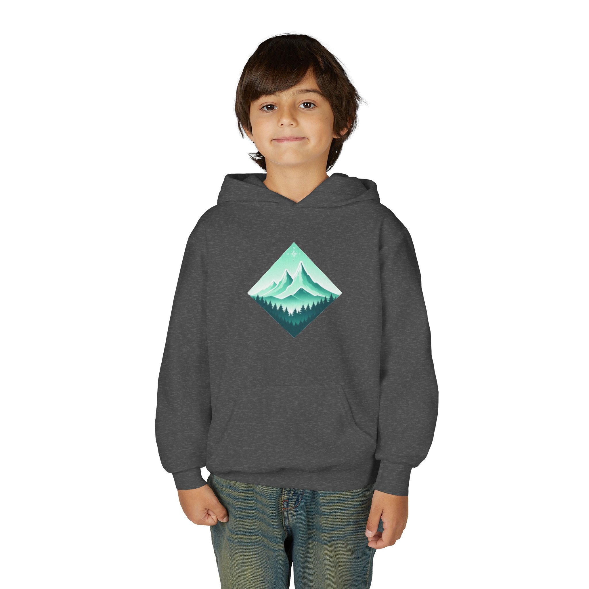 Youth Hoodie | Mint Mountain Graphic Pullover