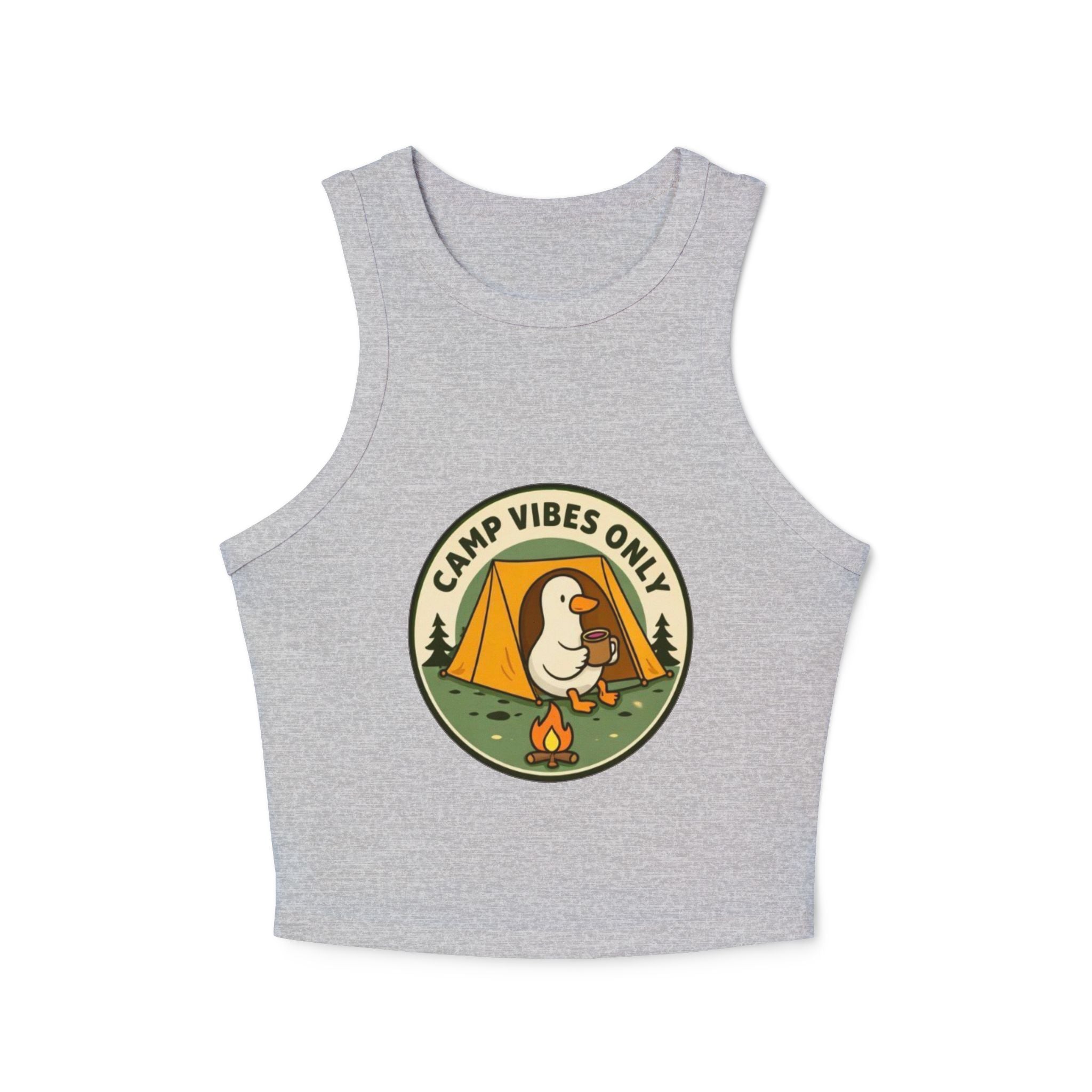 Camp Vibes Only Ducky Racer Tank | Womens Camping Graphic Tank Top