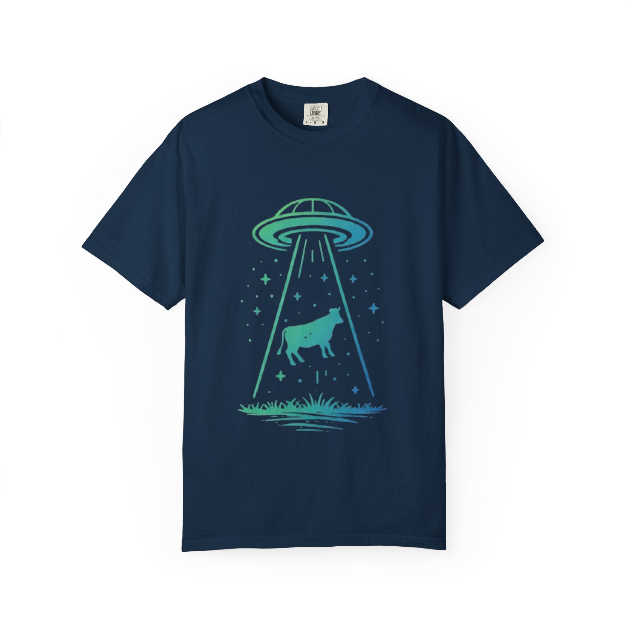 Cow Abduction UFO T-Shirt | Alien Cow Beam Graphic Tee