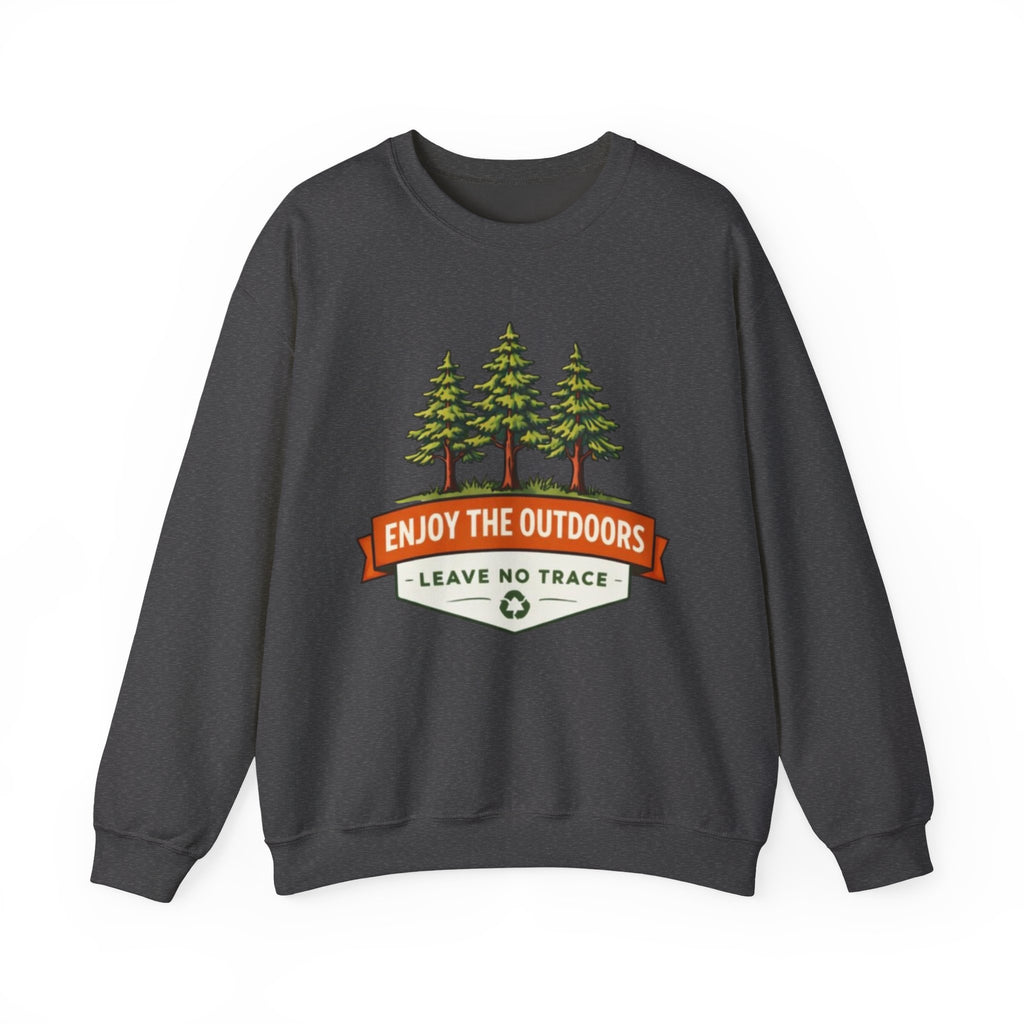 Enjoy the Outdoors Crewneck Sweatshirt | "Leave No Trace" Camping Graphic