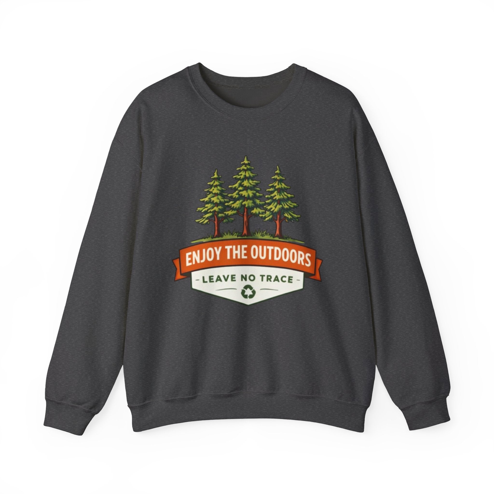 Enjoy the Outdoors Crewneck Sweatshirt | "Leave No Trace" Camping Graphic