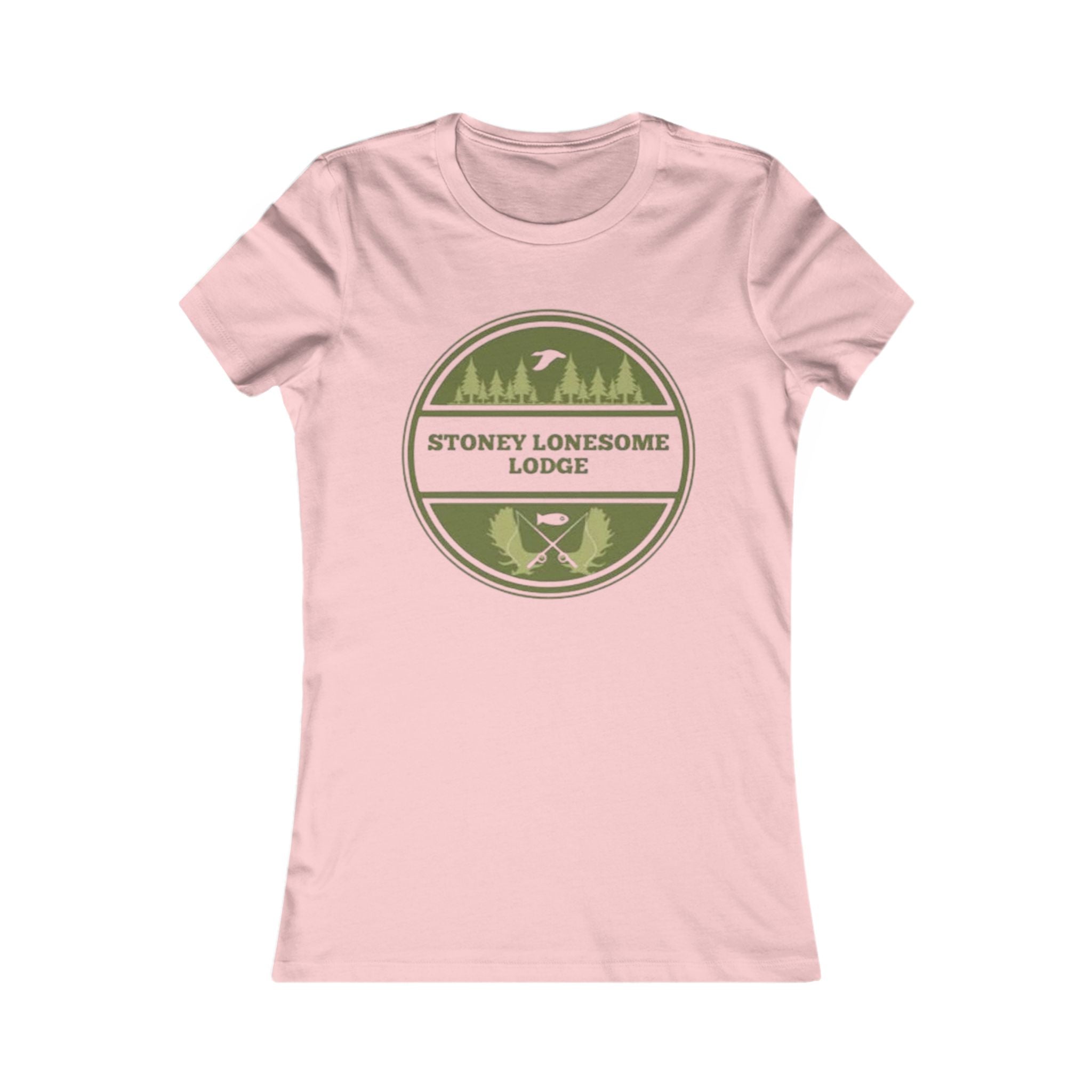 Stoney Lonesome Lodge Women's Tee | Outdoor Lodge Vintage Badge T-Shirt
