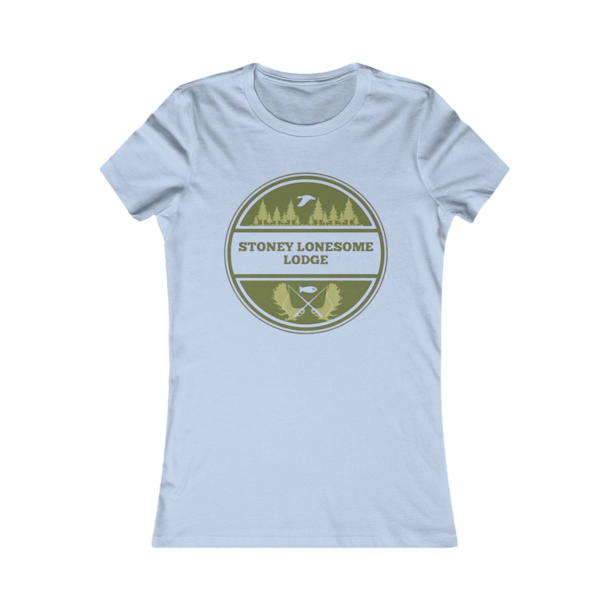 Stoney Lonesome Lodge Women's Tee | Outdoor Lodge Vintage Badge T-Shirt