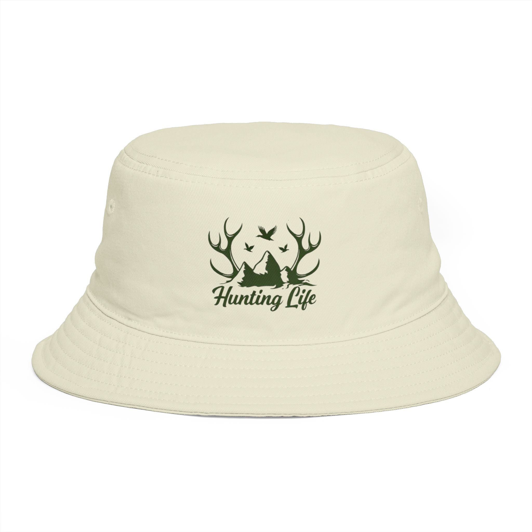 Hunting Life Bucket Hat | Camo Antlers Outdoor Fishing & Hunting Cap