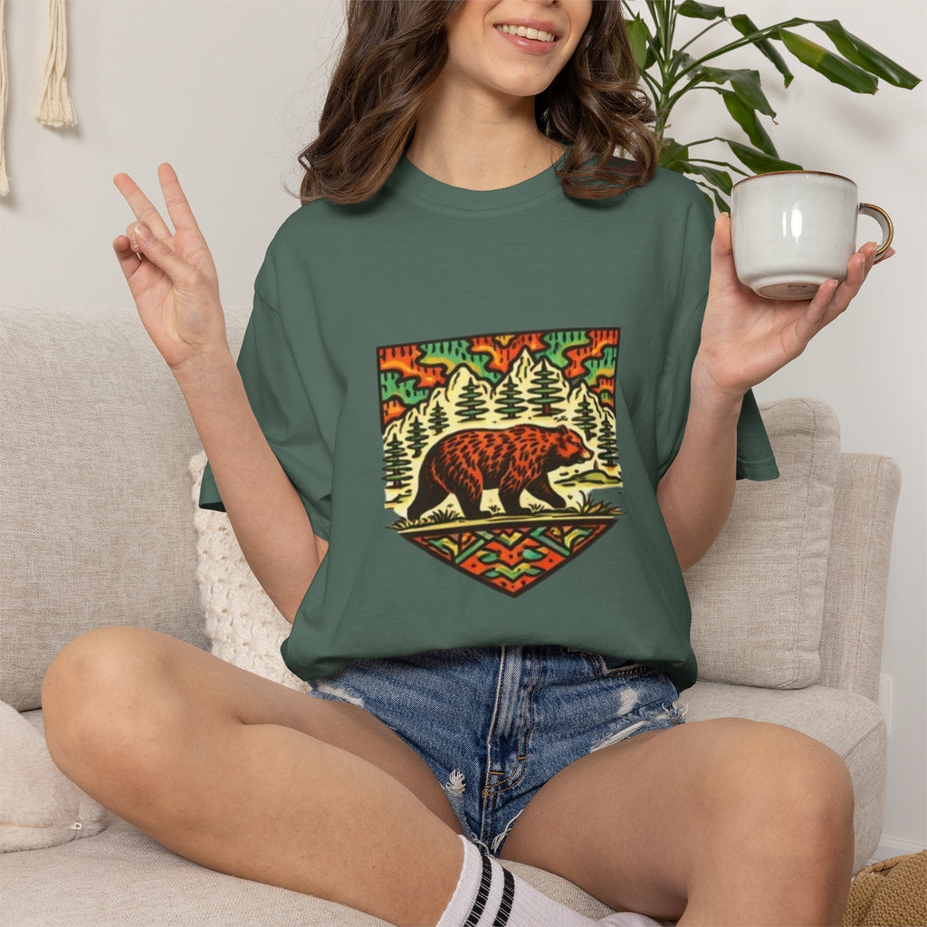 Bear Crest T-Shirt | Vintage Forest Adventure Graphic