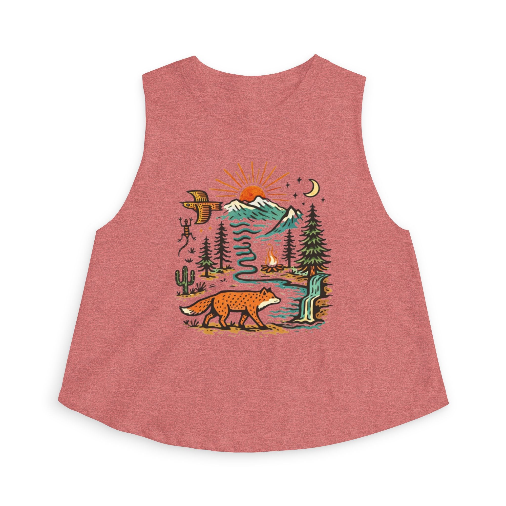 Nature Wilderness Fox Tank Women's Crop Top