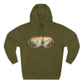Ski Goggles Graphic Hoodie | Mountain Lift Scene Pullover