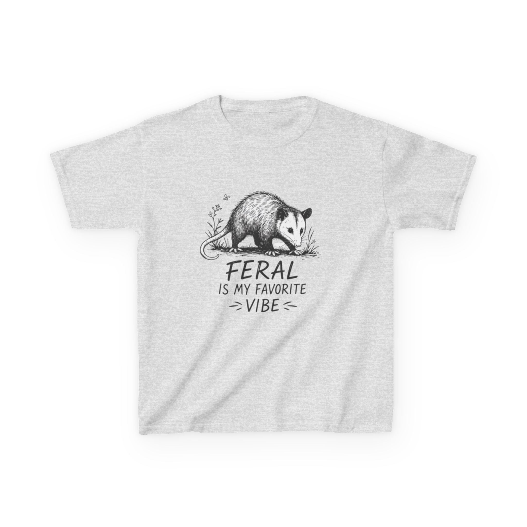 Kids Tee | Feral Is My Favorite Vibe Opossum Graphic Shirt
