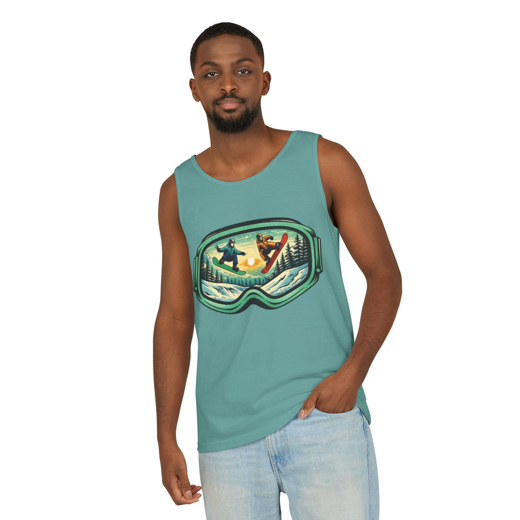 Snowboarding Mountain Goggles Tank Top