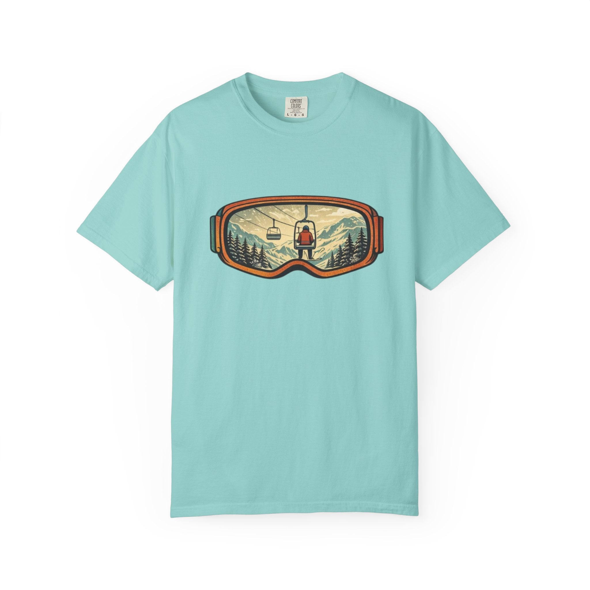 Retro Ski Lift Mountain T-Shirt | Snowboard Goggles Scene