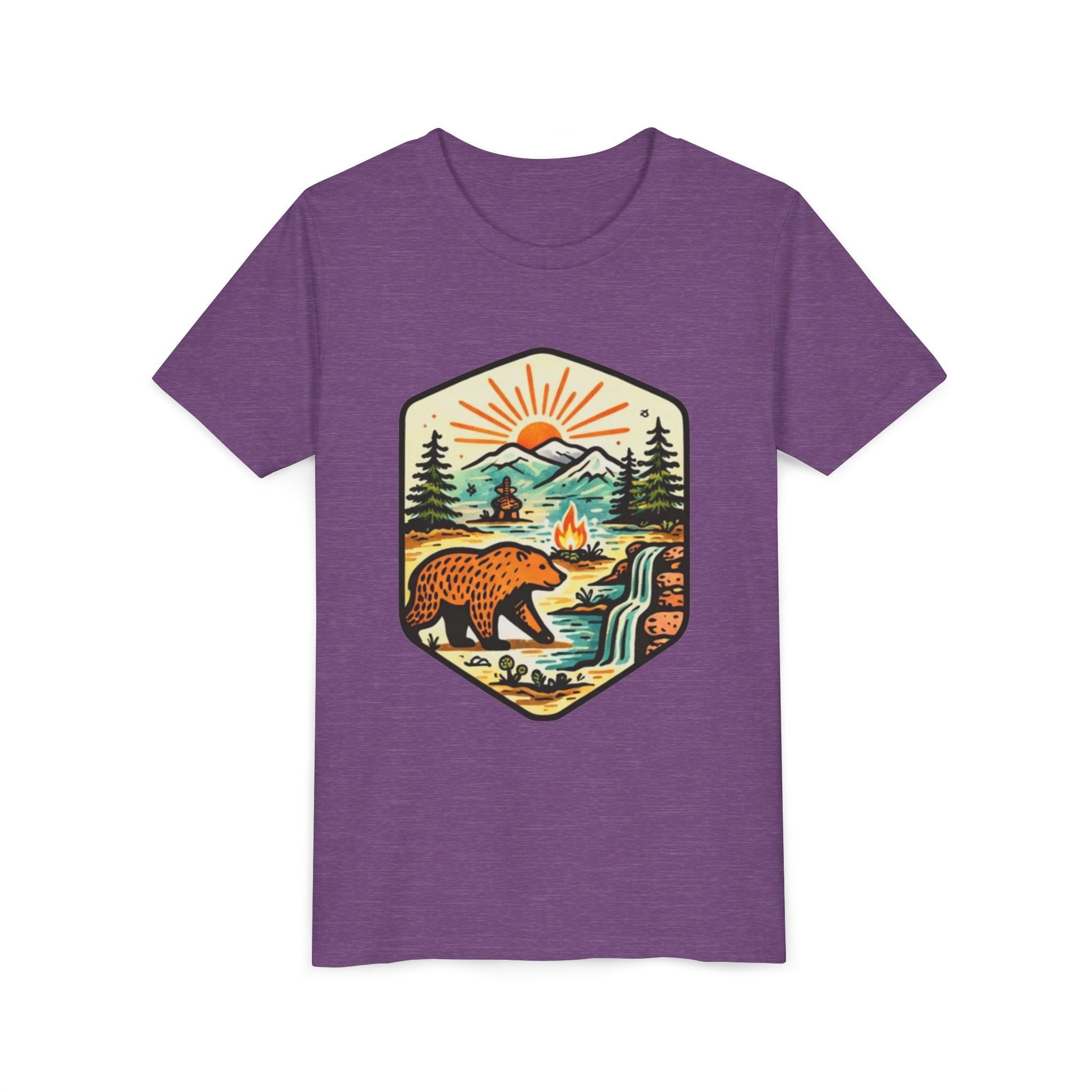 Youth Tee | Bear Camping Adventure Graphic Shirt