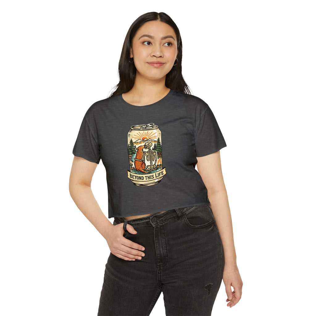Festival Crop Top | Beyond This Life Can Art Graphic