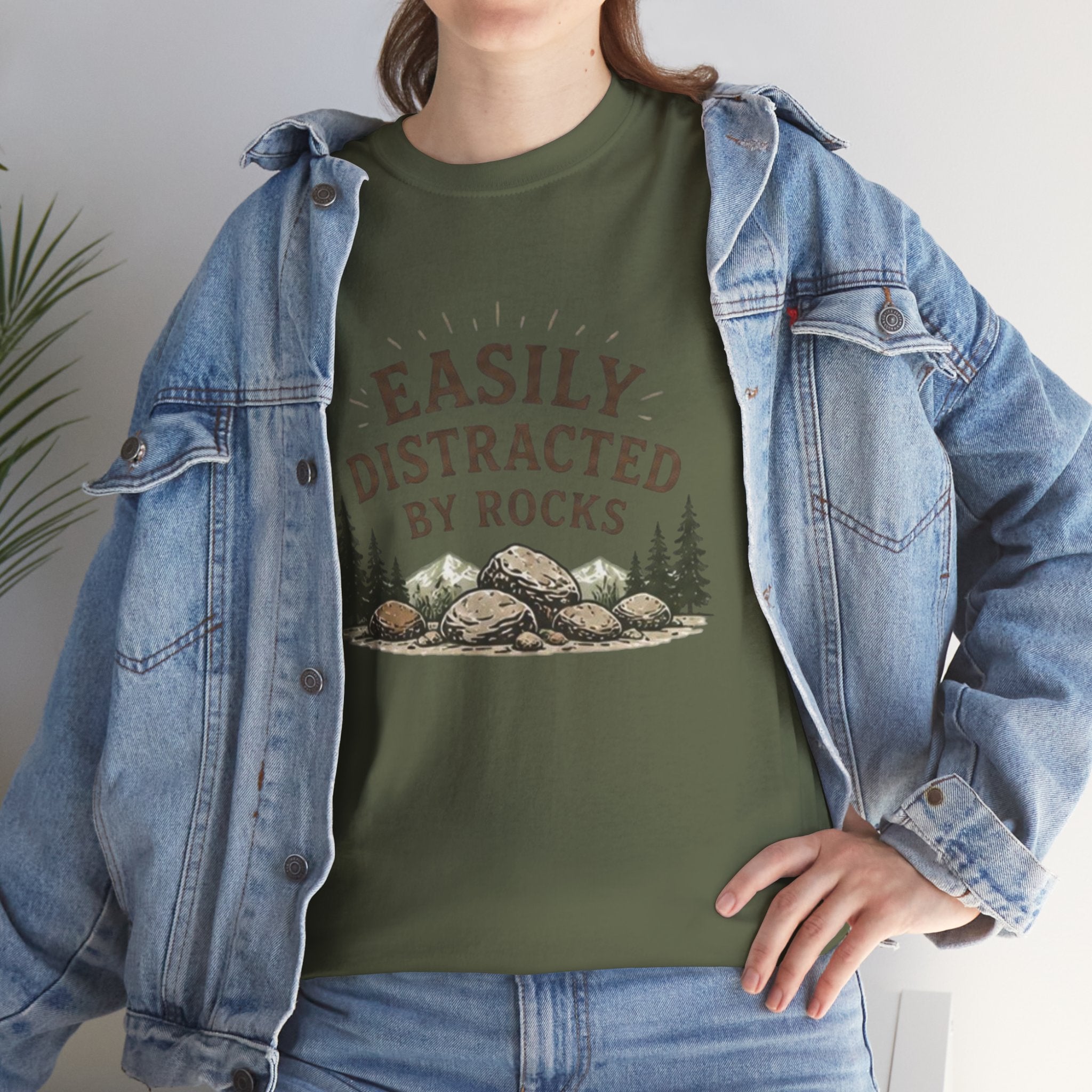 Easily Distracted by Rocks T-Shirt | Funny Geology Lover Tee