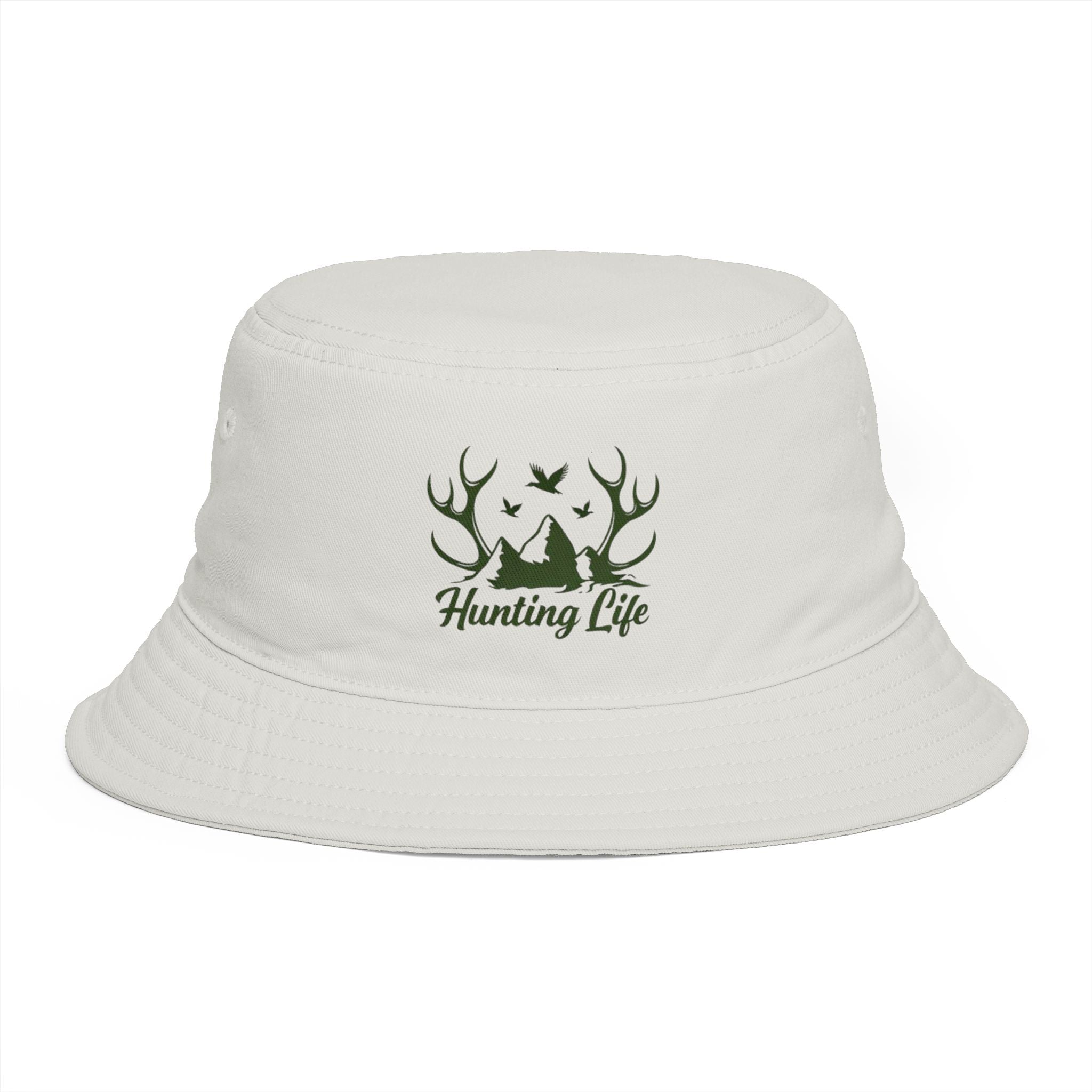 Hunting Life Bucket Hat | Camo Antlers Outdoor Fishing & Hunting Cap
