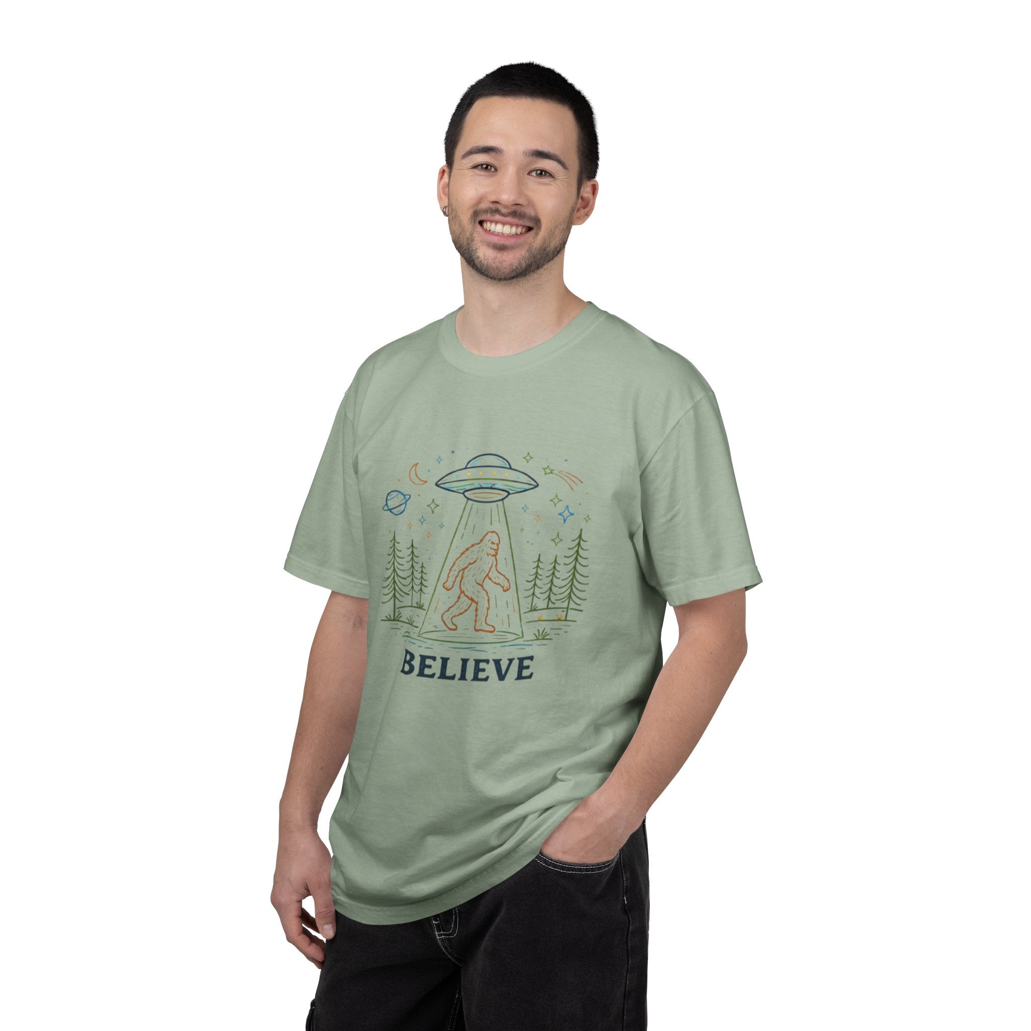 Believe Sasquatch UFO T-Shirt