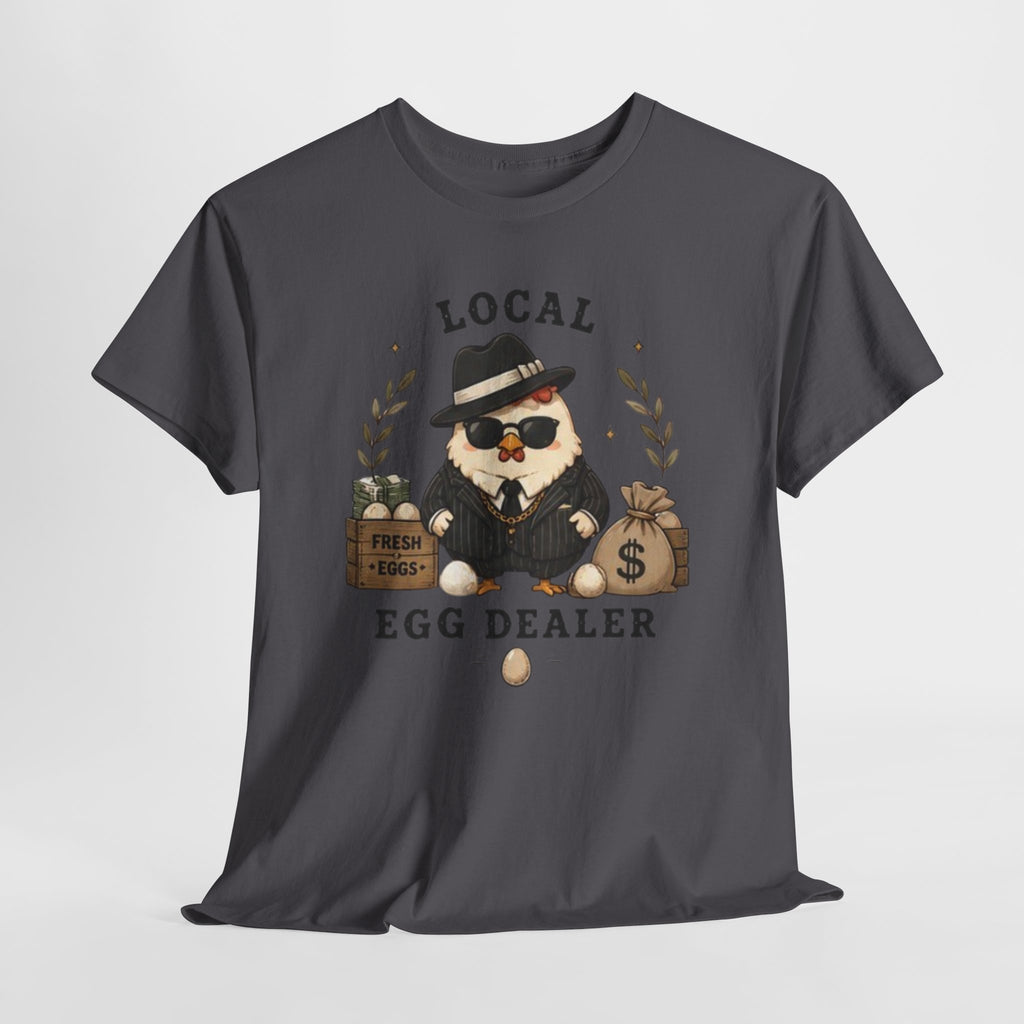 Egg Dealer T-Shirt | Funny Chicken Mobster Graphic Tee