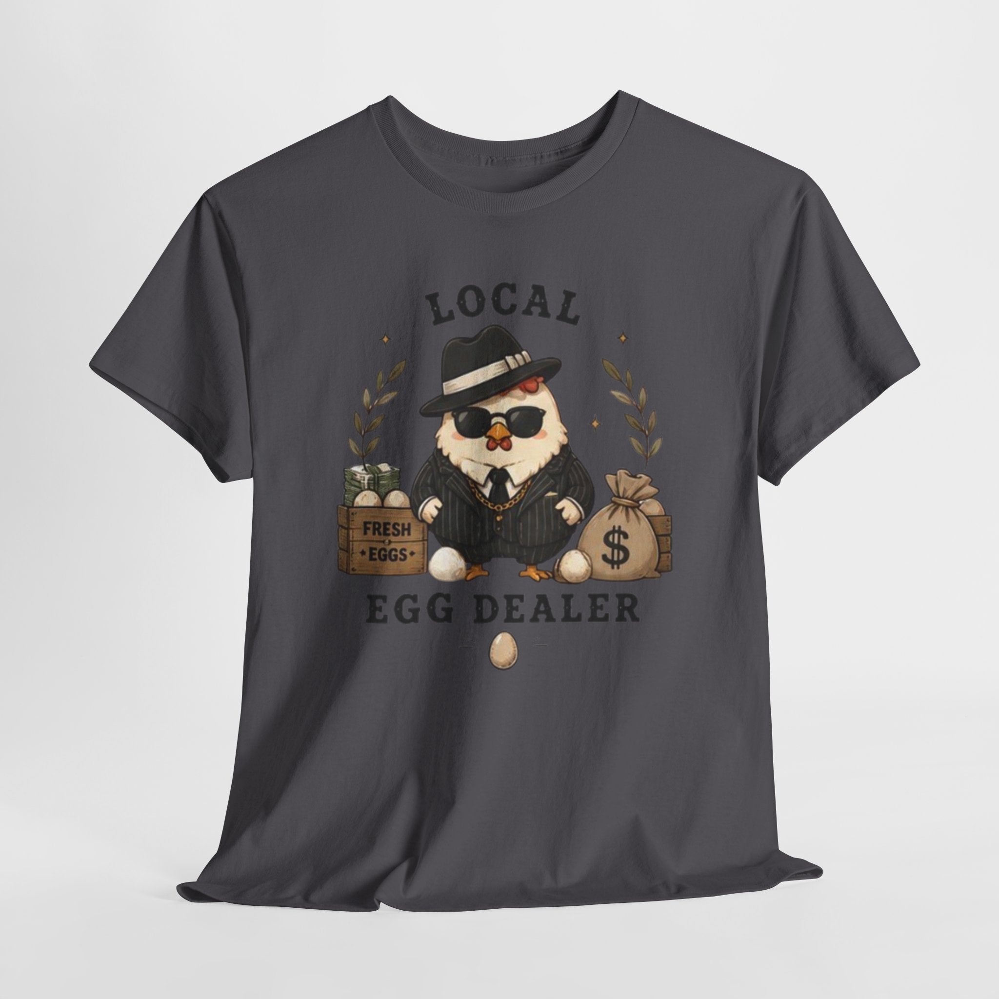 Egg Dealer T-Shirt | Funny Chicken Mobster Graphic Tee