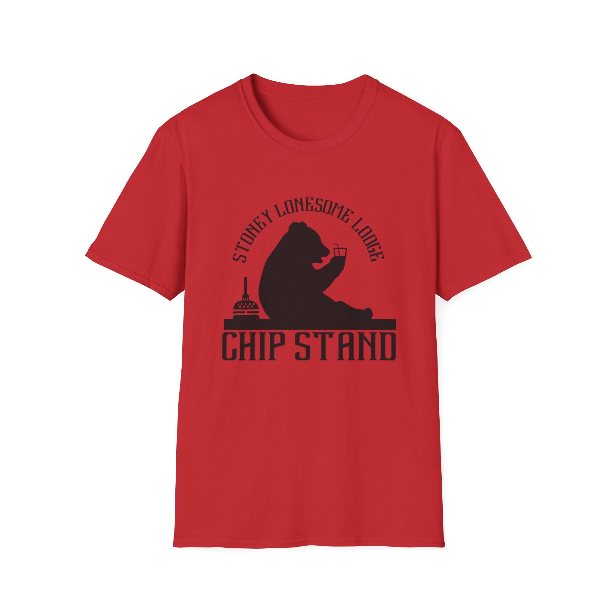 Chip Stand T-Shirt | Stoney Lonesome Lodge Bear Graphic Tee
