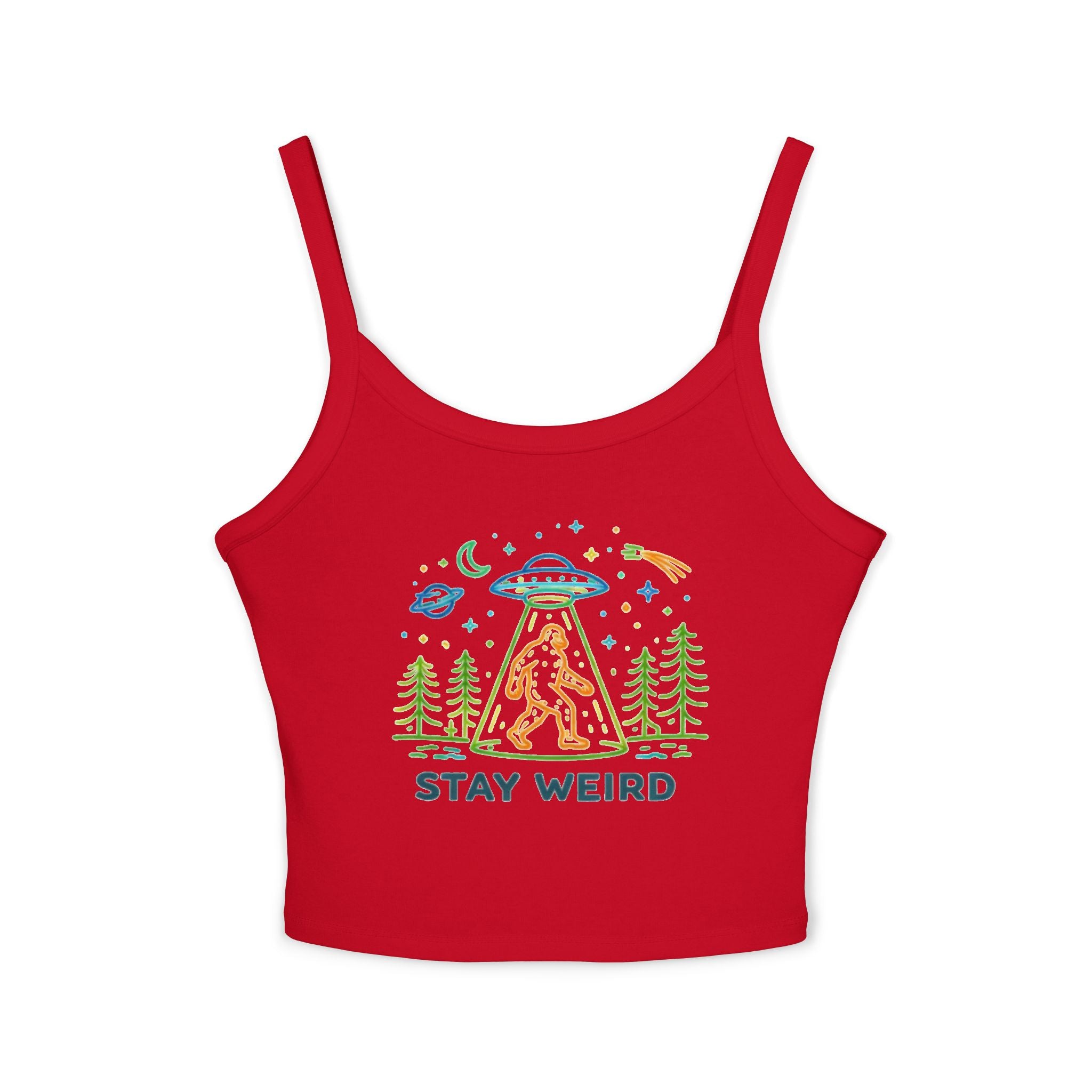 “Stay Weird” Bigfoot spaghetti tank