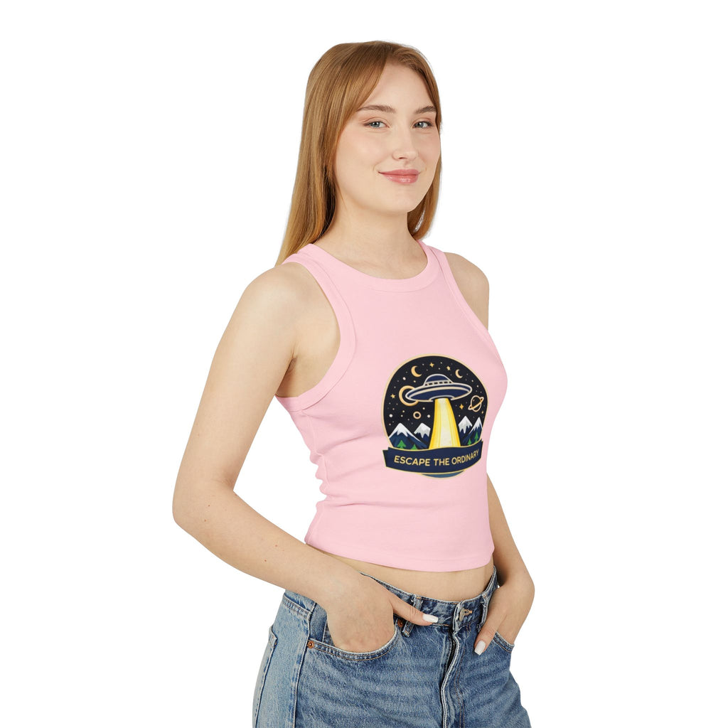 Escape the Ordinary UFO Tank Top | Womens Micro Rib Racer Tank