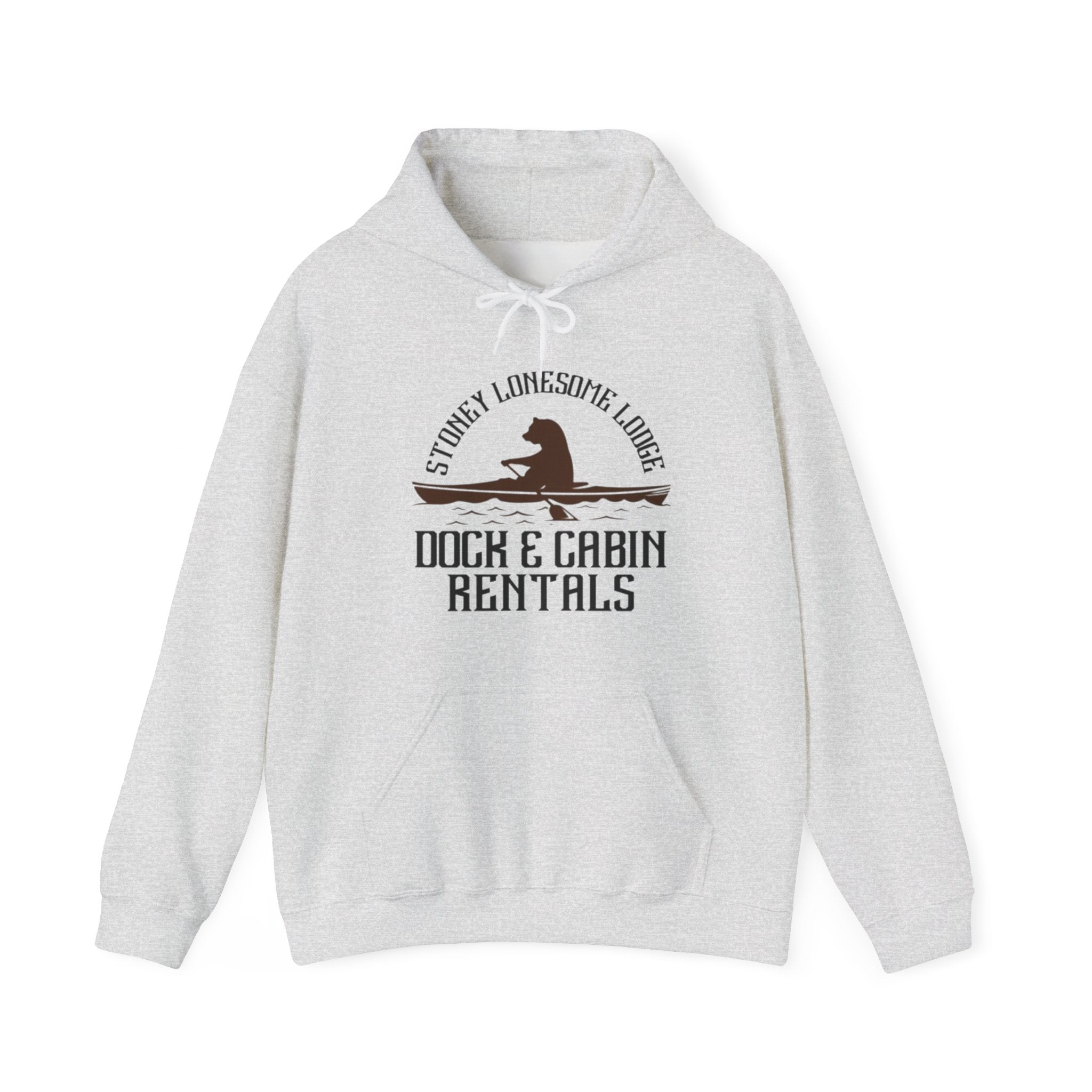 Dock & Cabin Rentals Hoodie | Stoney Lonesome Lodge Fishing Cabin Sweatshirt