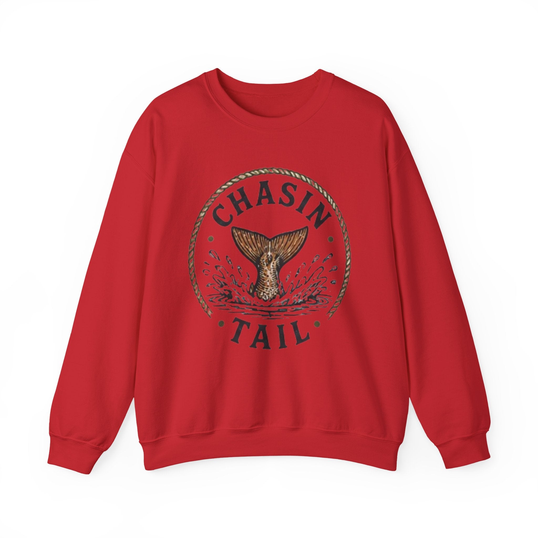 Crewneck Sweatshirt | "Chasin Tail" Fish Tail Graphic