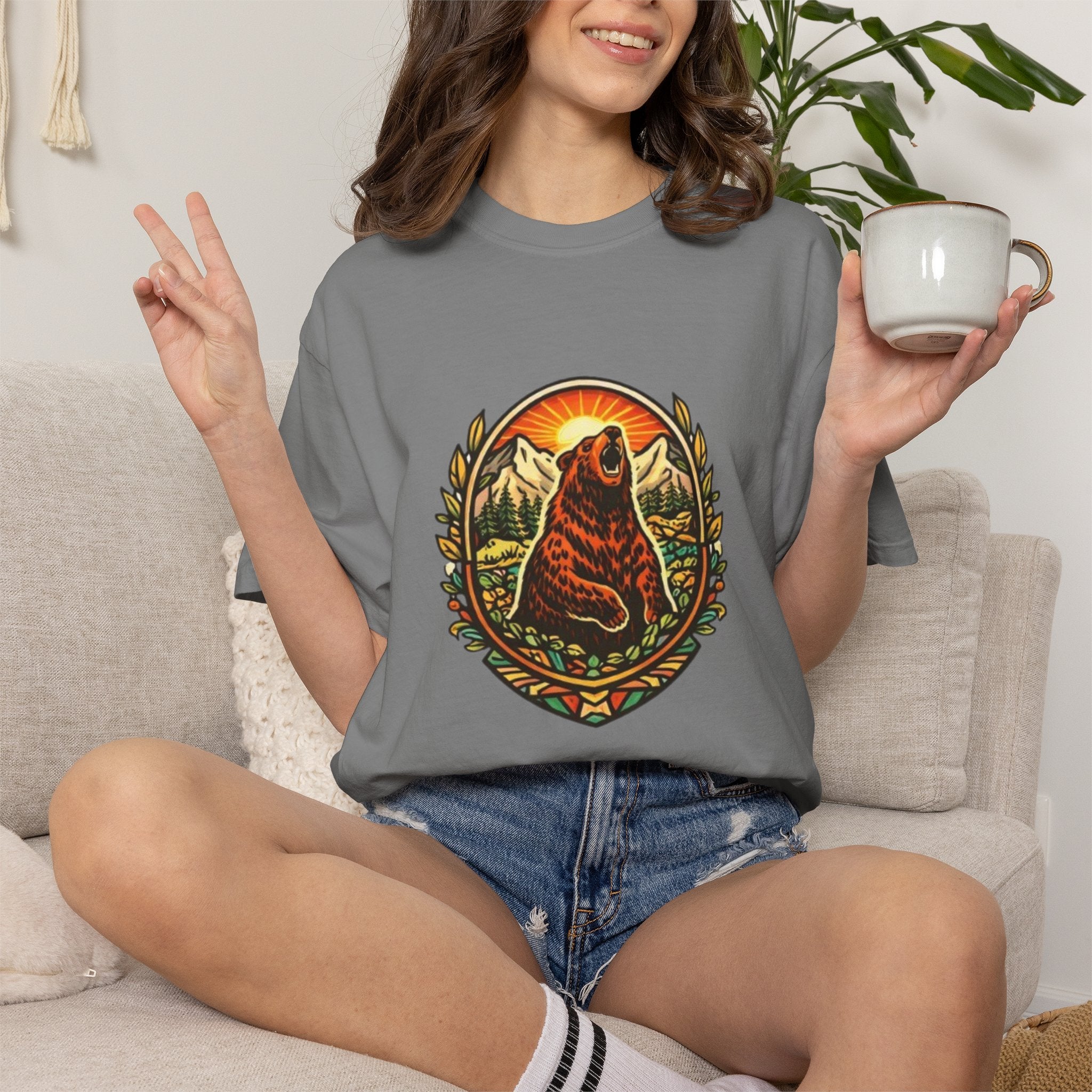 Bear Crest Graphic T-Shirt | Vintage Mountain Wilderness Tee