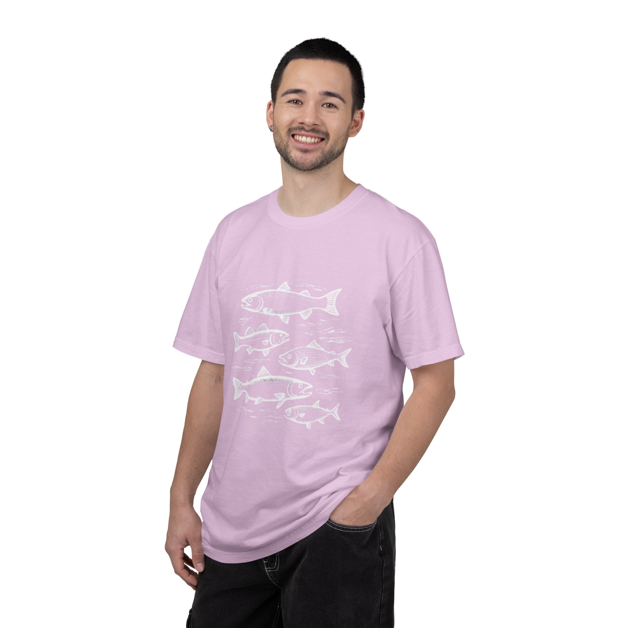Fish Collection Garment-Dyed T-Shirt | Simple Marine Design