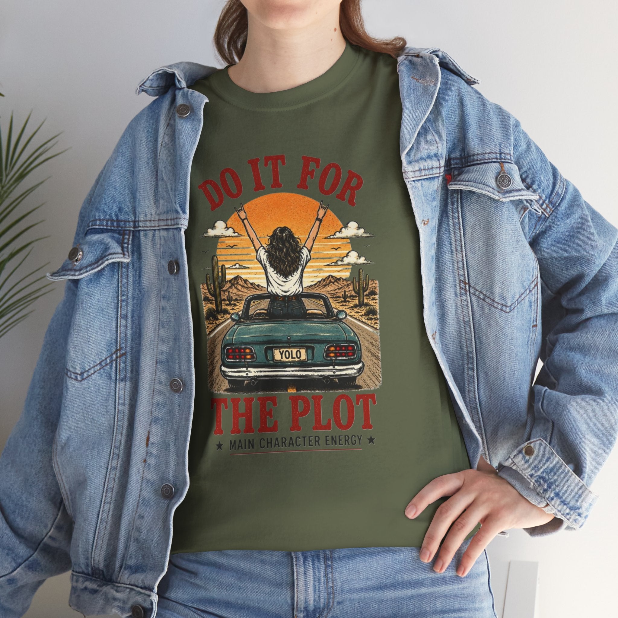 Do It For The Plot Tee | Retro Main Character Energy Graphic T-Shirt