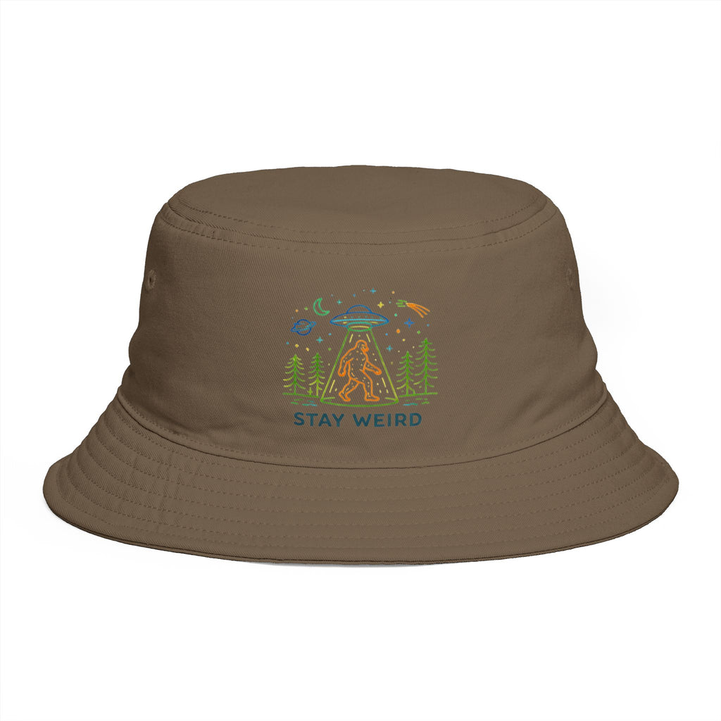 Stay Weird UFO Bigfoot Abduction Bucket Hat