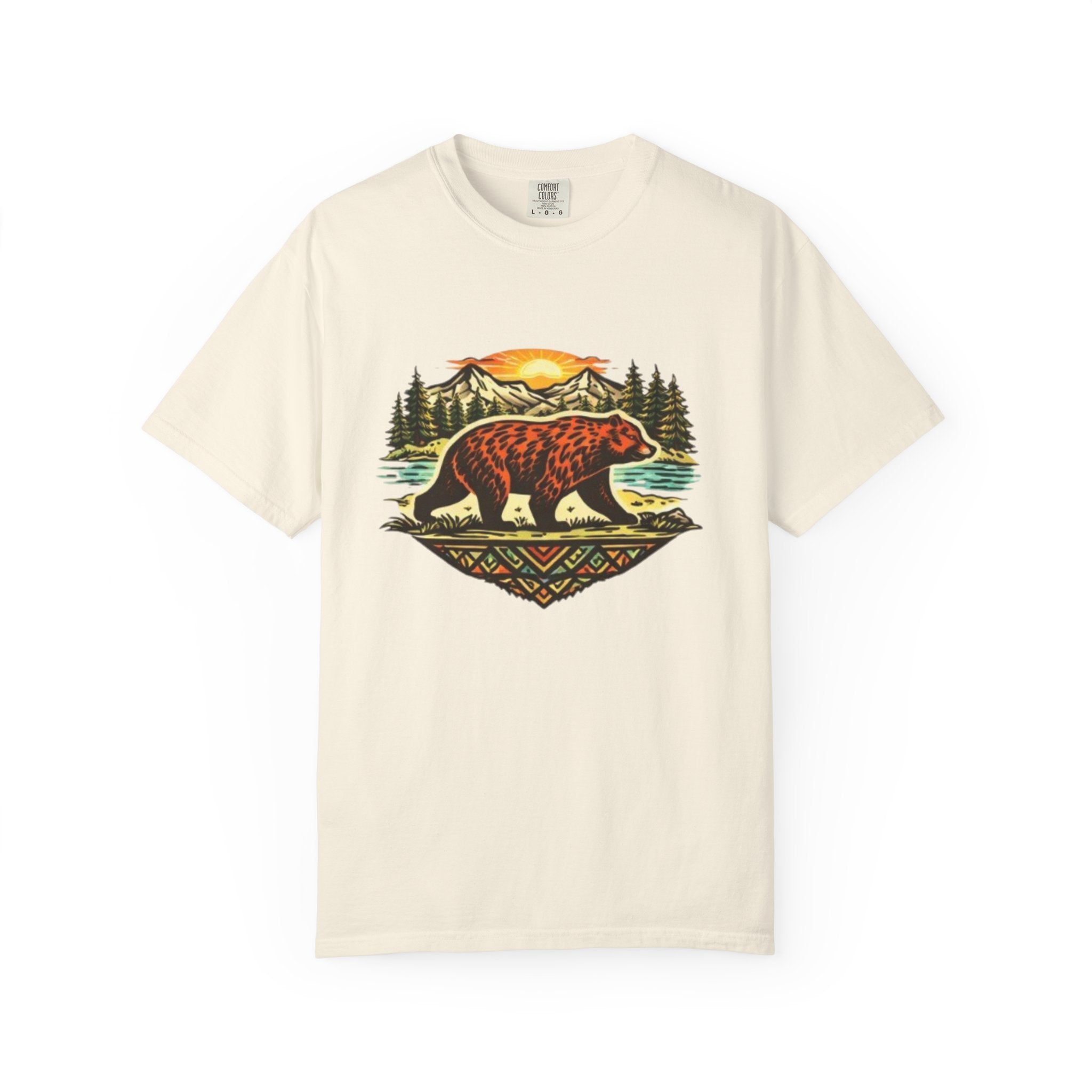 Bear Sunset T-Shirt | Vintage Forest Adventure Graphic Tee