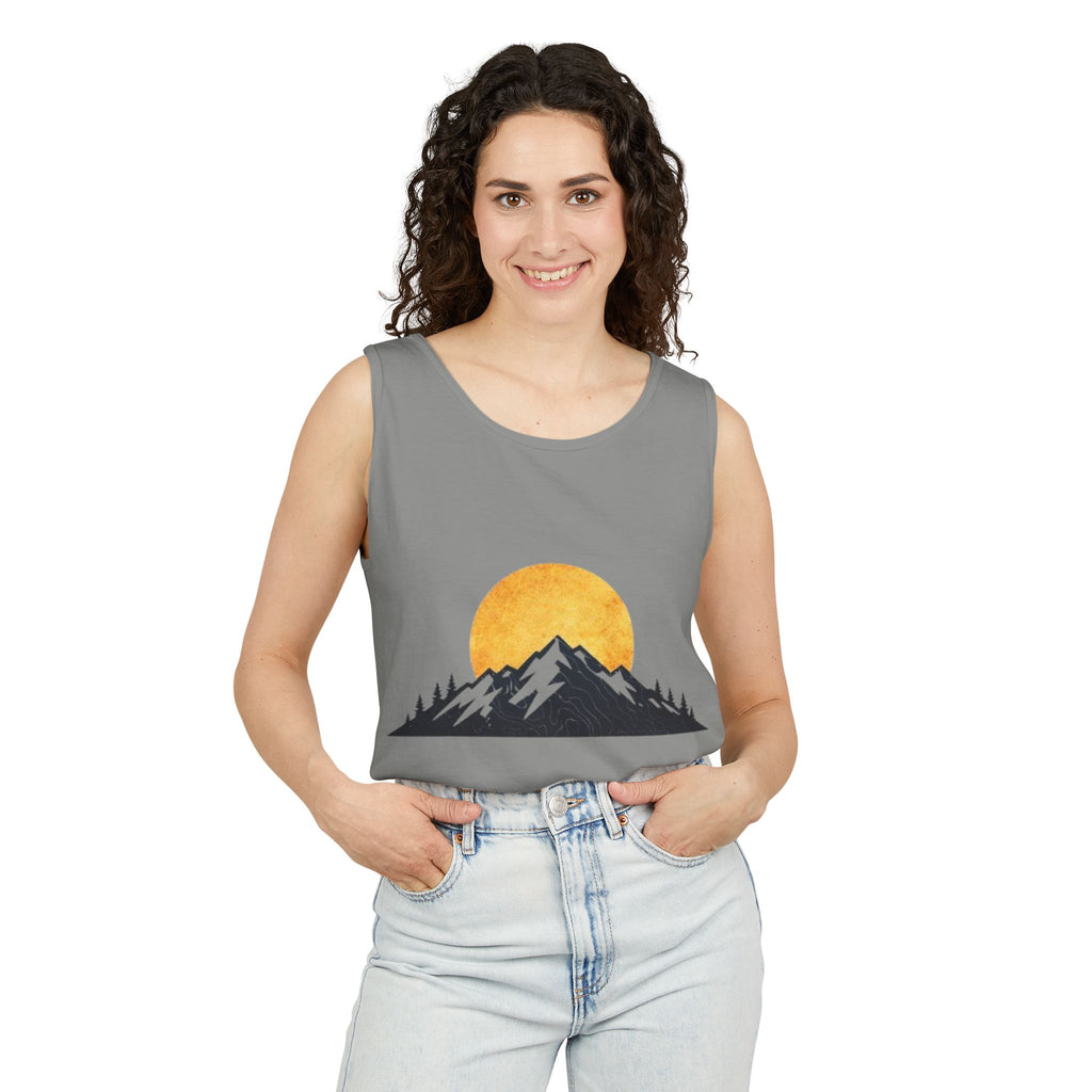 Moon & Mountain Tank | Mountain Landscape Graphic Tank Top