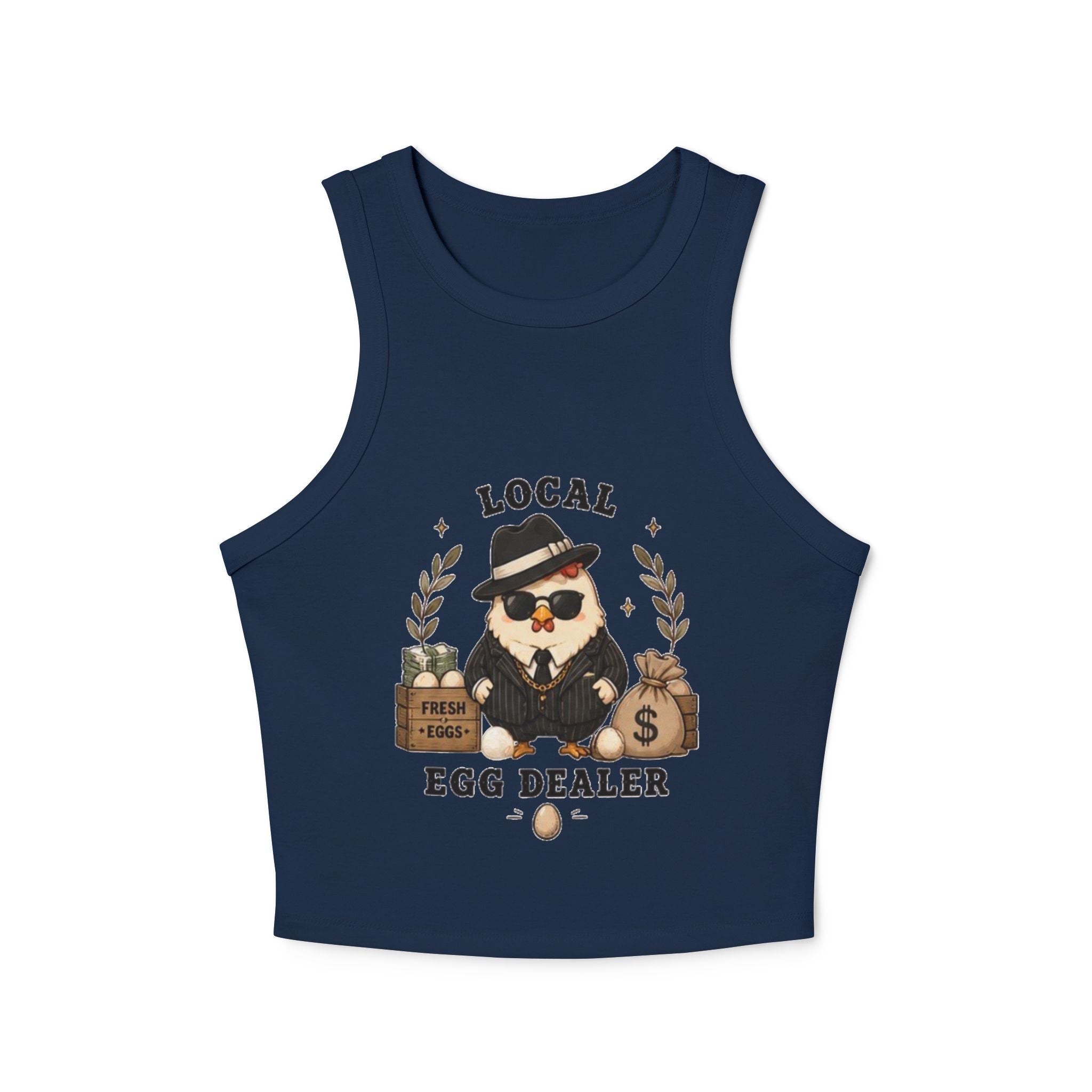 Local Egg Dealer Tank Top | Cute Chick Gangster Graphic Racerback