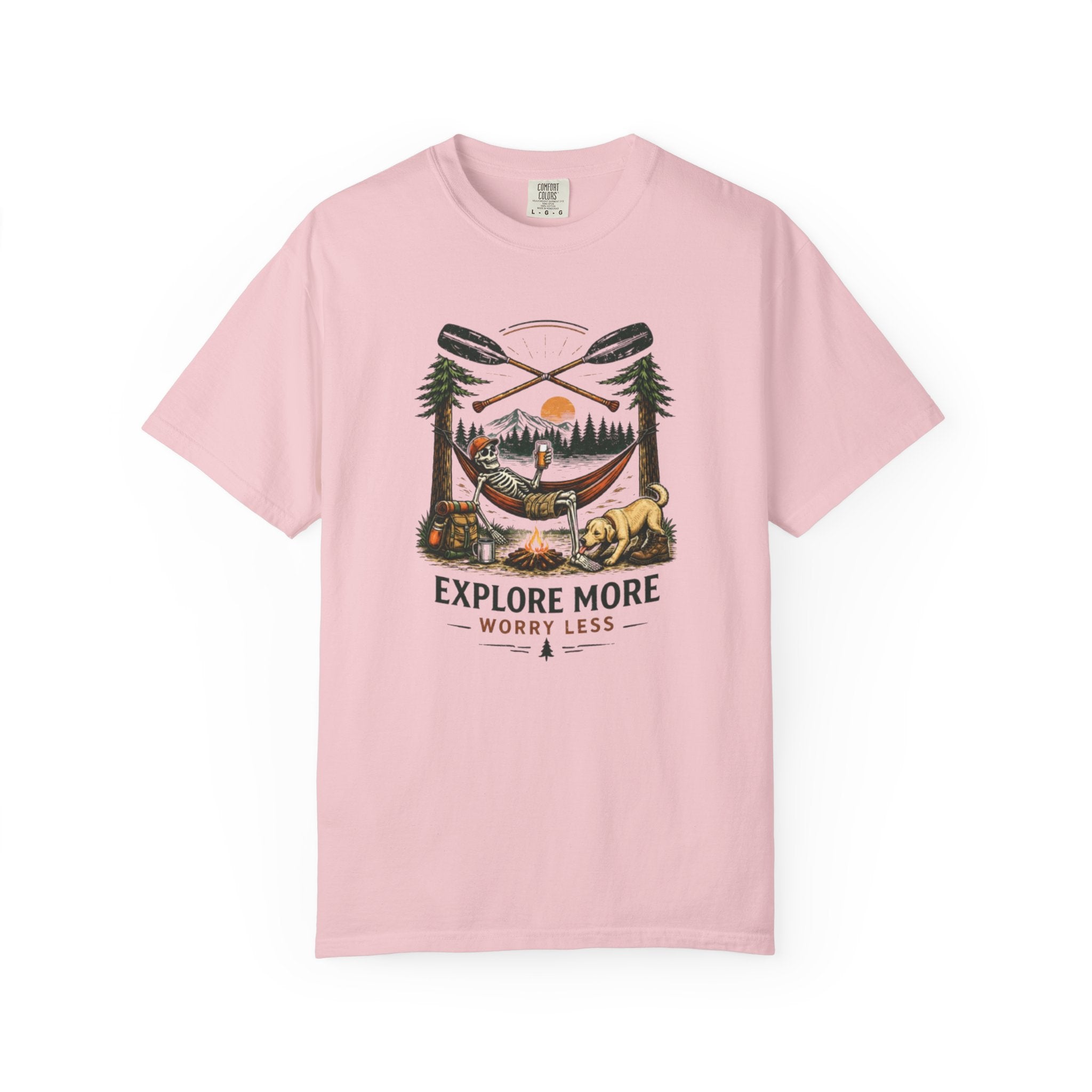 Explore More Worry Less T-Shirt | Outdoor Camping Adventure Graphic Tee