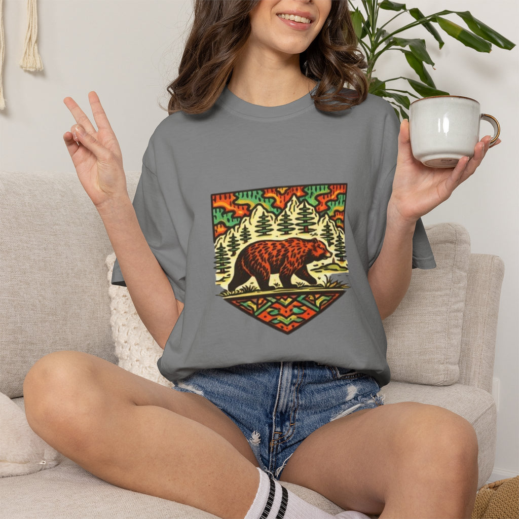 Bear Crest T-Shirt | Vintage Forest Adventure Graphic