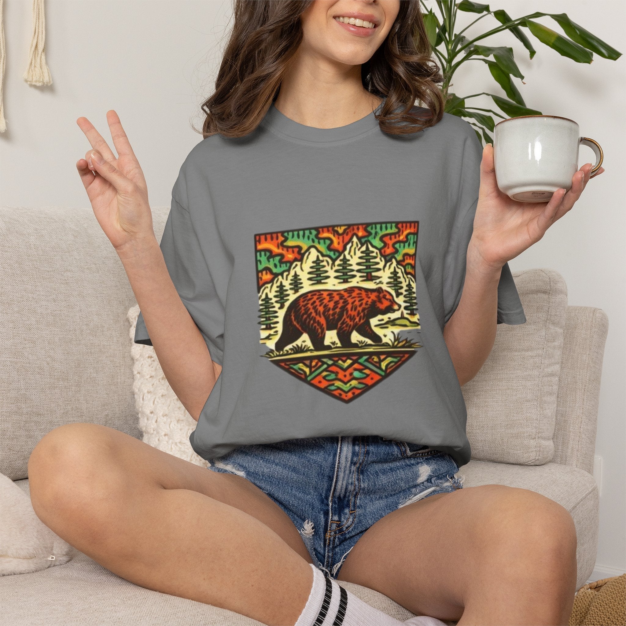 Bear Crest T-Shirt | Vintage Forest Adventure Graphic