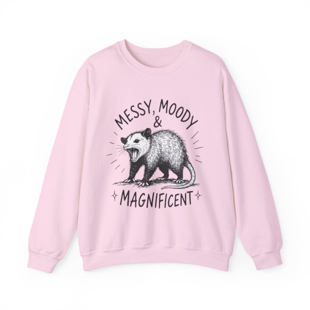Sweatshirt | Messy, Moody & Magnificent Opossum Graphic Crewneck