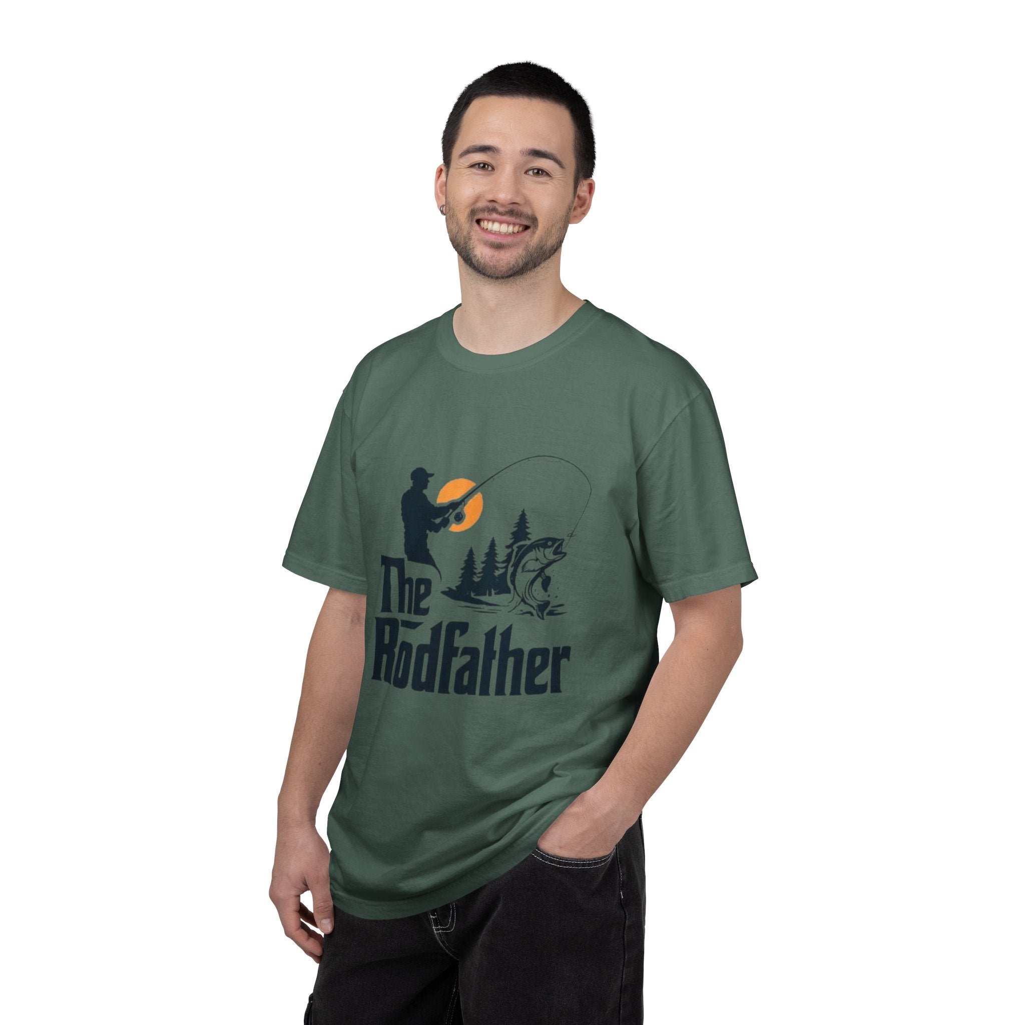 Rodfather fishing silhouette T-Shirt | Fishing tee, bass angler design