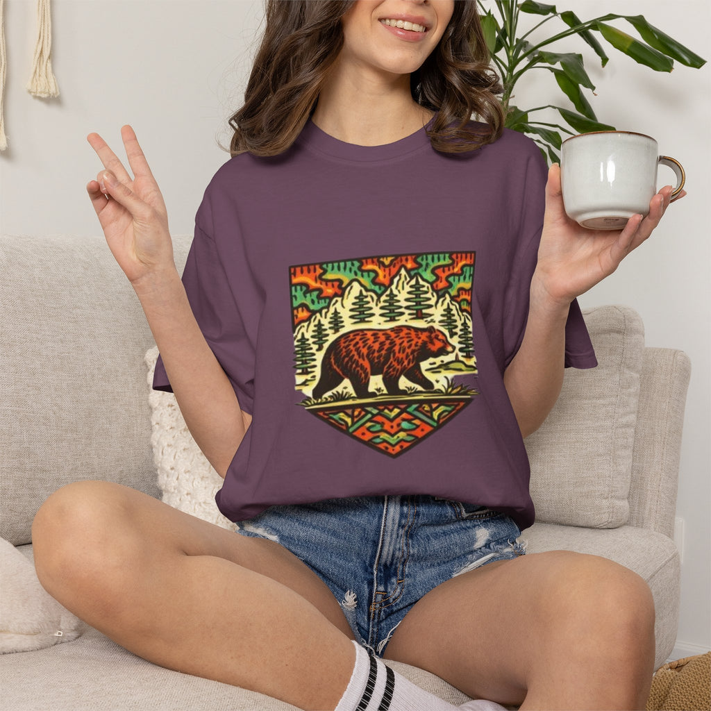 Bear Crest T-Shirt | Vintage Forest Adventure Graphic