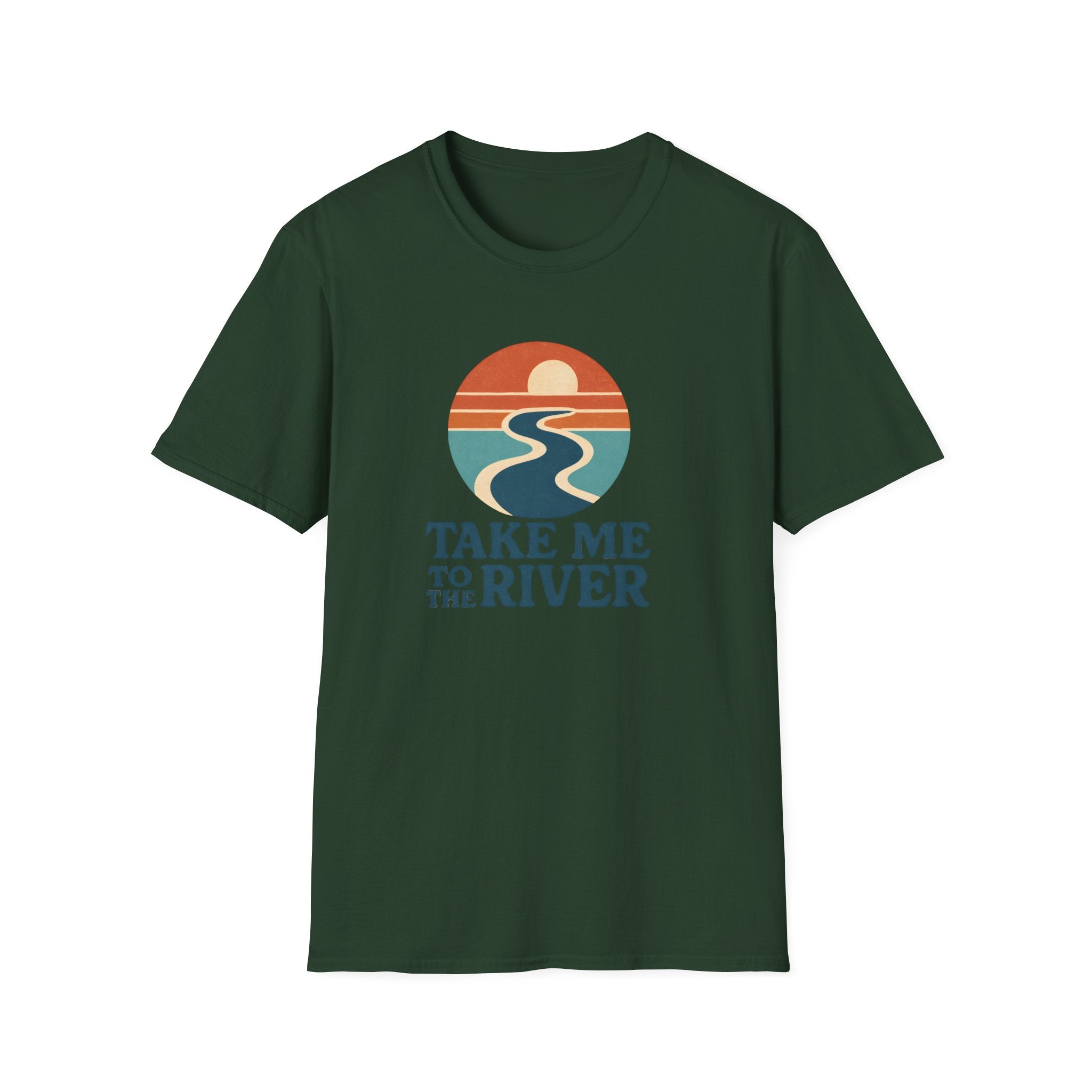 Sunset River Graphic T-Shirt | Scenic Nature Tee for Outdoor Lovers