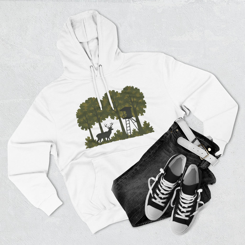 Deer Stand Forest Hoodie | Hunting Lodge Woodland Sweatshirt